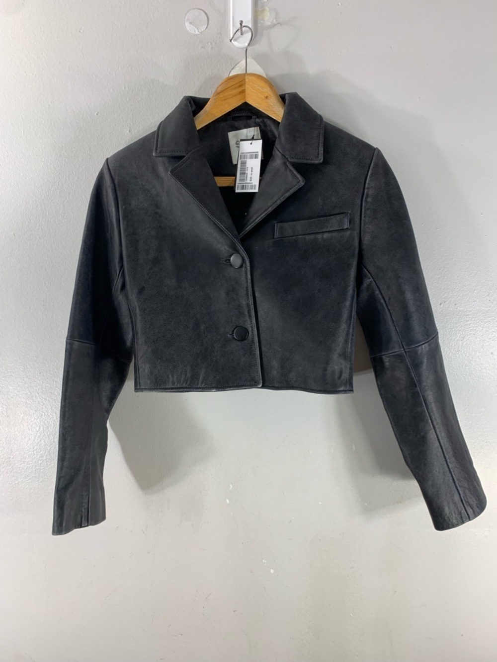 Sea New York cropped leather blazer NWT